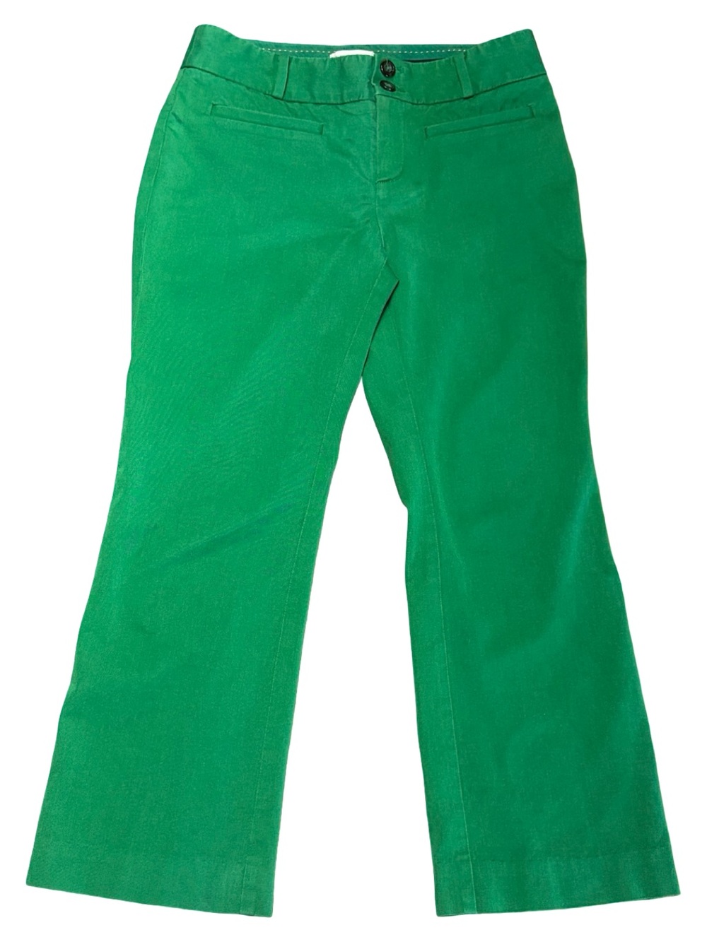 Anthropologie Essential Crop Flare Pants Green Size 2 Cropped Trouser
